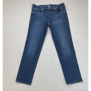 Jag Jeans Women 14/29 Blue Cotton Blend Stretch Cassie Slim Straight Mid-Rise